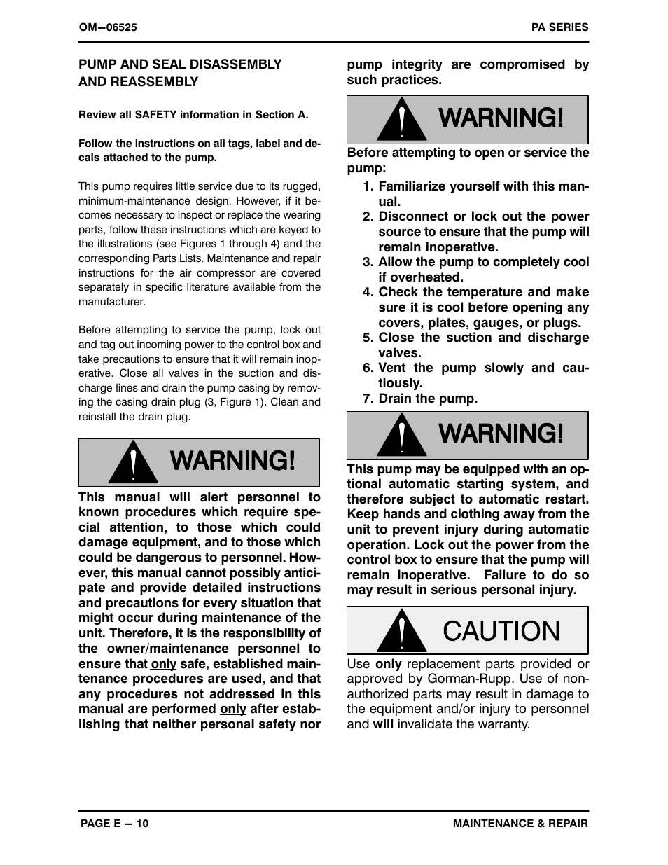 Pump and seal disassembly and reassembly | Gorman-Rupp Pumps PAV3A60C-B 1511107 and up User Manual | Page 30 / 40