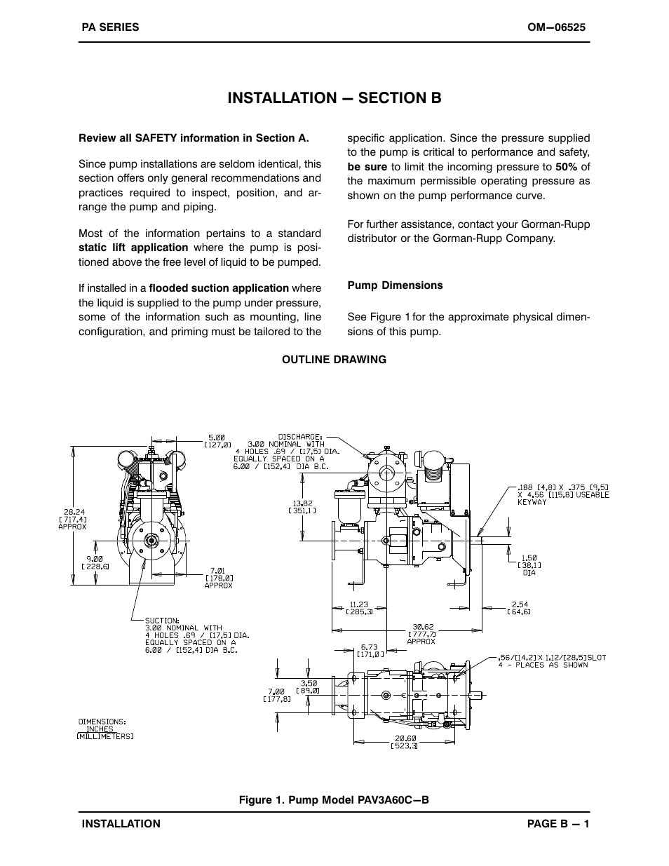 Installation - section b | Gorman-Rupp Pumps PAV3A60C-B 1511107 and up User Manual | Page 8 / 40