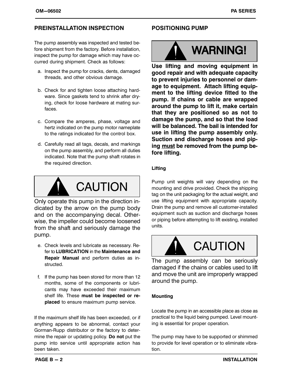 Gorman-Rupp Pumps PAV3C60C-B-E10 575/3 All serial numbers User Manual | Page 10 / 51