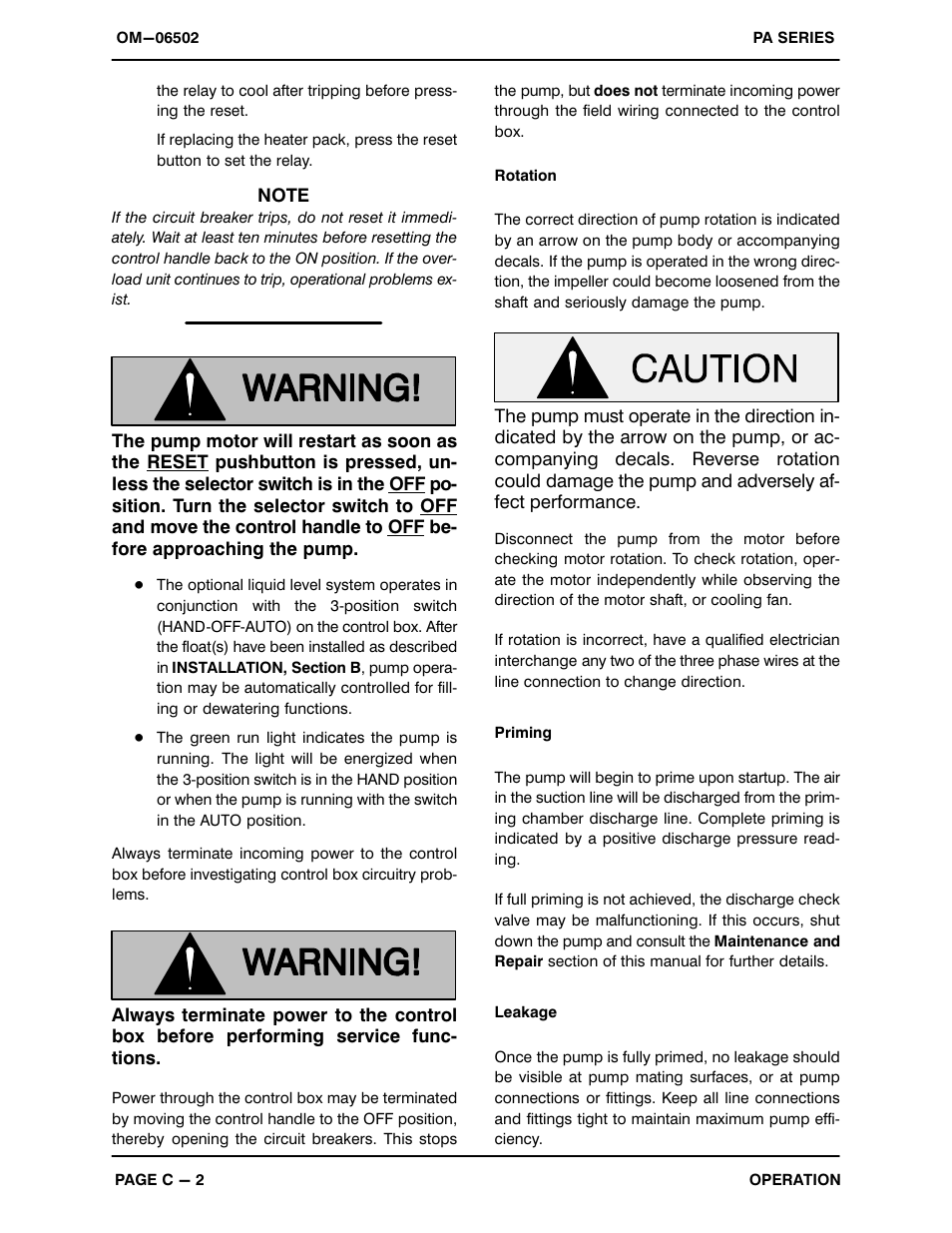 Gorman-Rupp Pumps PAV3C60C-B-E10 575/3 All serial numbers User Manual | Page 21 / 51