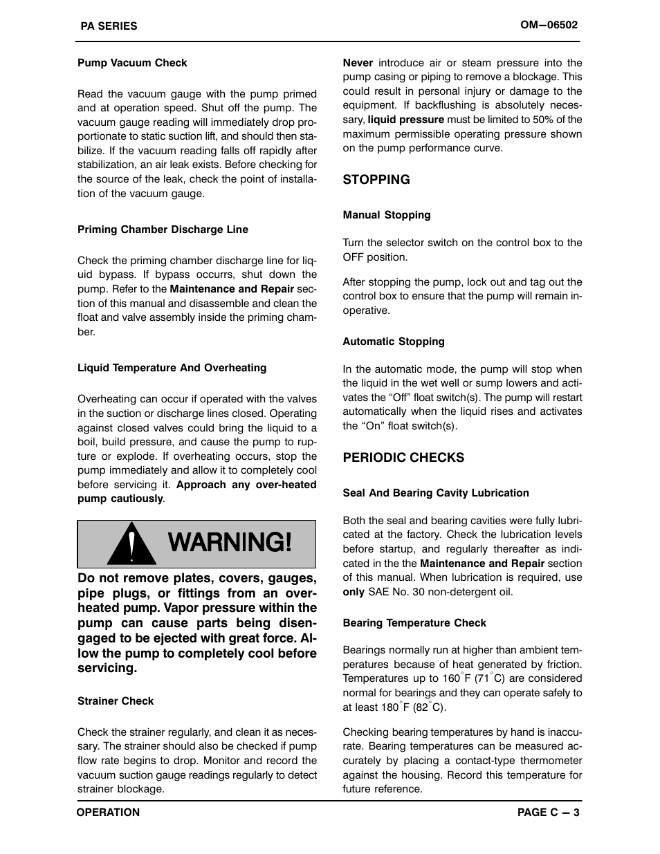 Gorman-Rupp Pumps PAV3C60C-B-E10 575/3 All serial numbers User Manual | Page 22 / 51