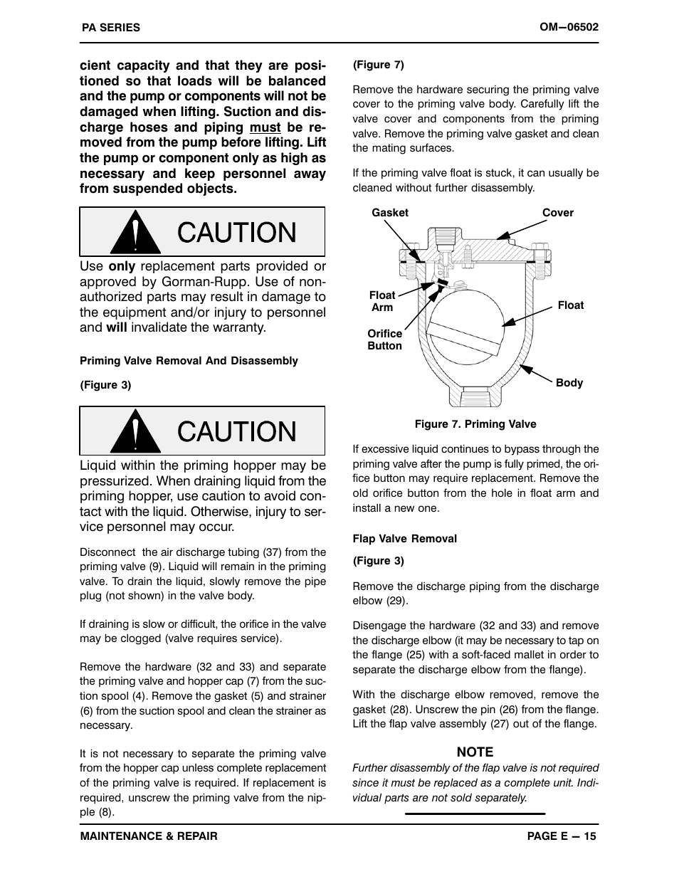 Gorman-Rupp Pumps PAV3C60C-B-E10 575/3 All serial numbers User Manual | Page 42 / 51