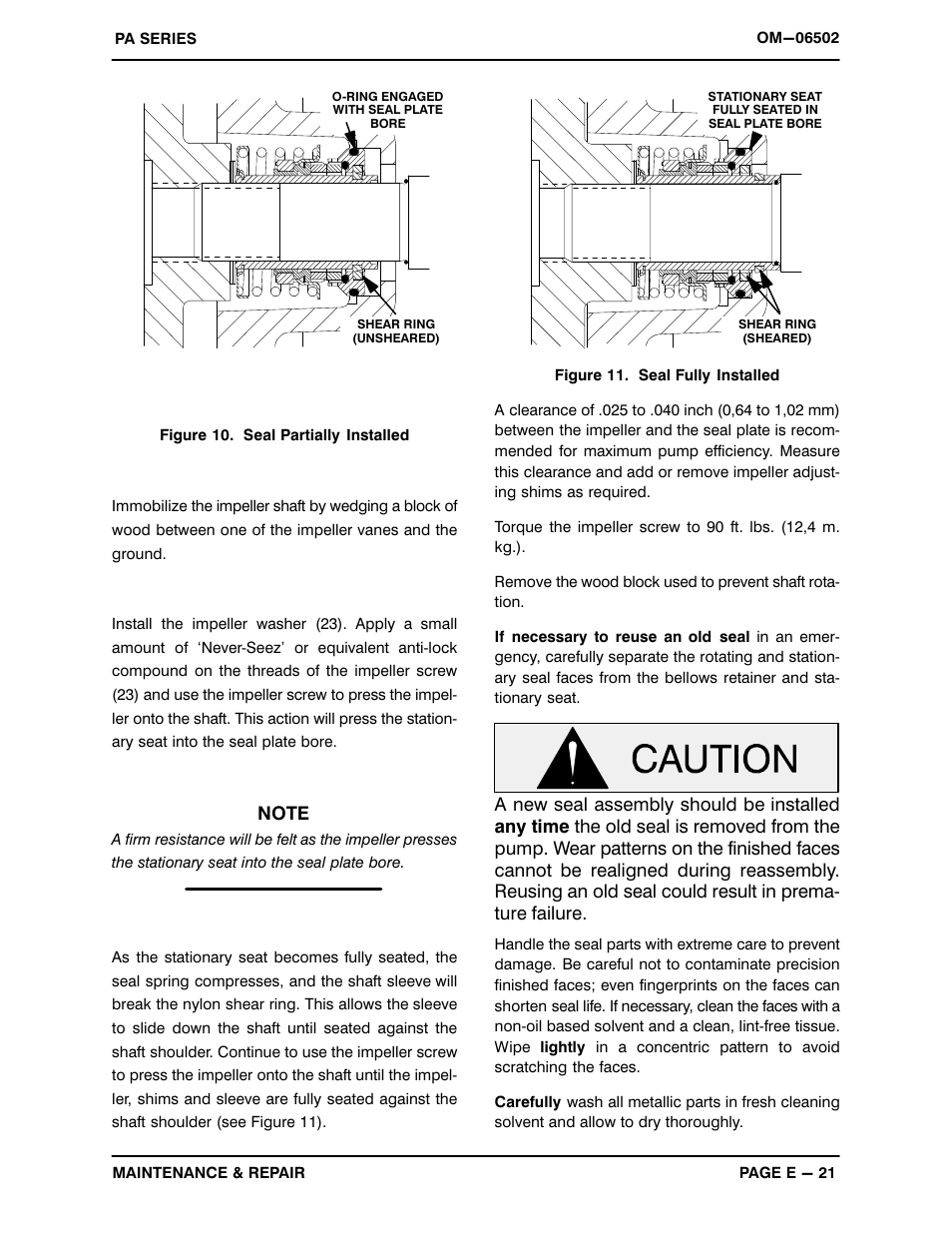 Gorman-Rupp Pumps PAV3C60C-B-E10 575/3 All serial numbers User Manual | Page 48 / 51