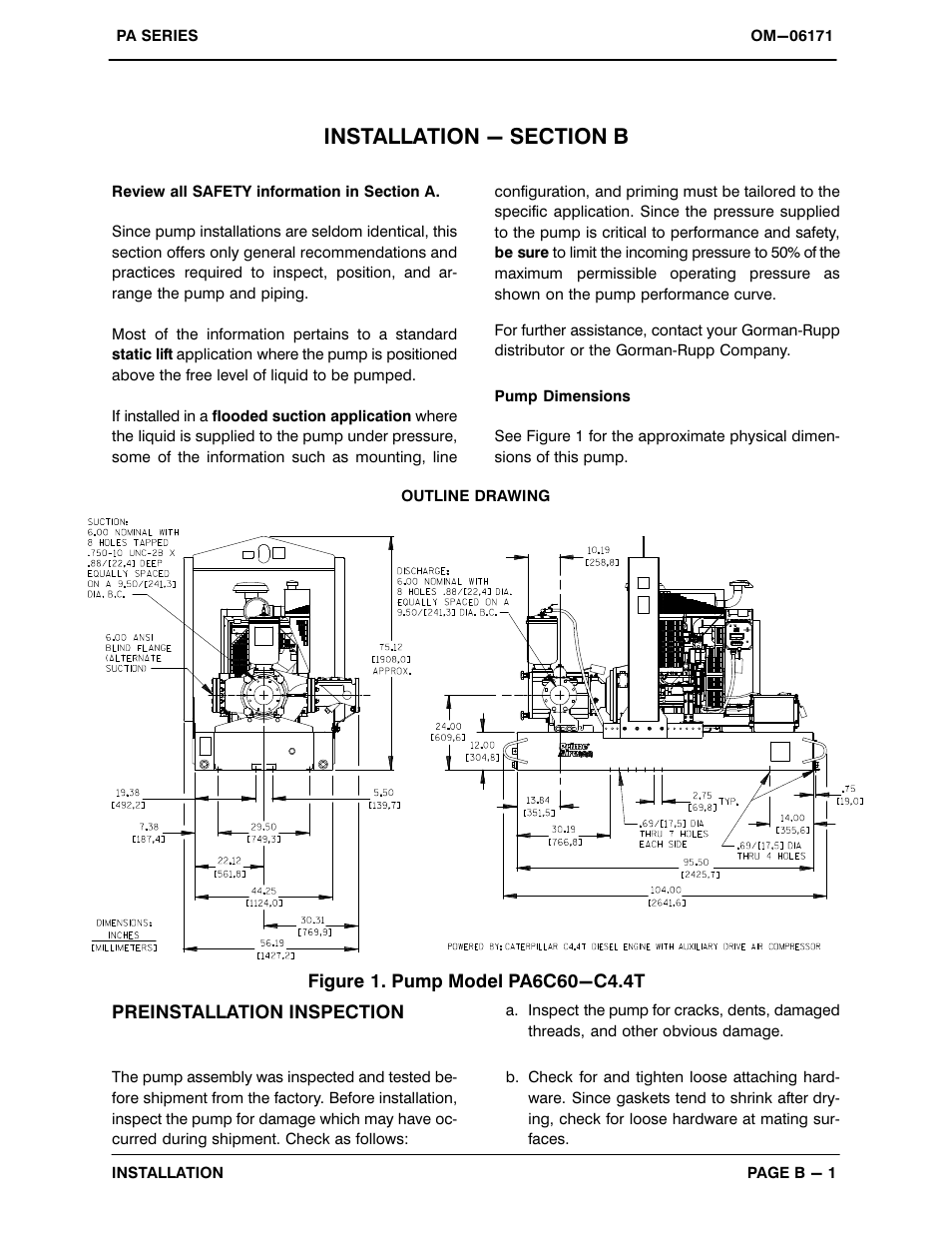 Installation - section b | Gorman-Rupp Pumps PA6C60-C4.4T 1404116 and up User Manual | Page 8 / 46