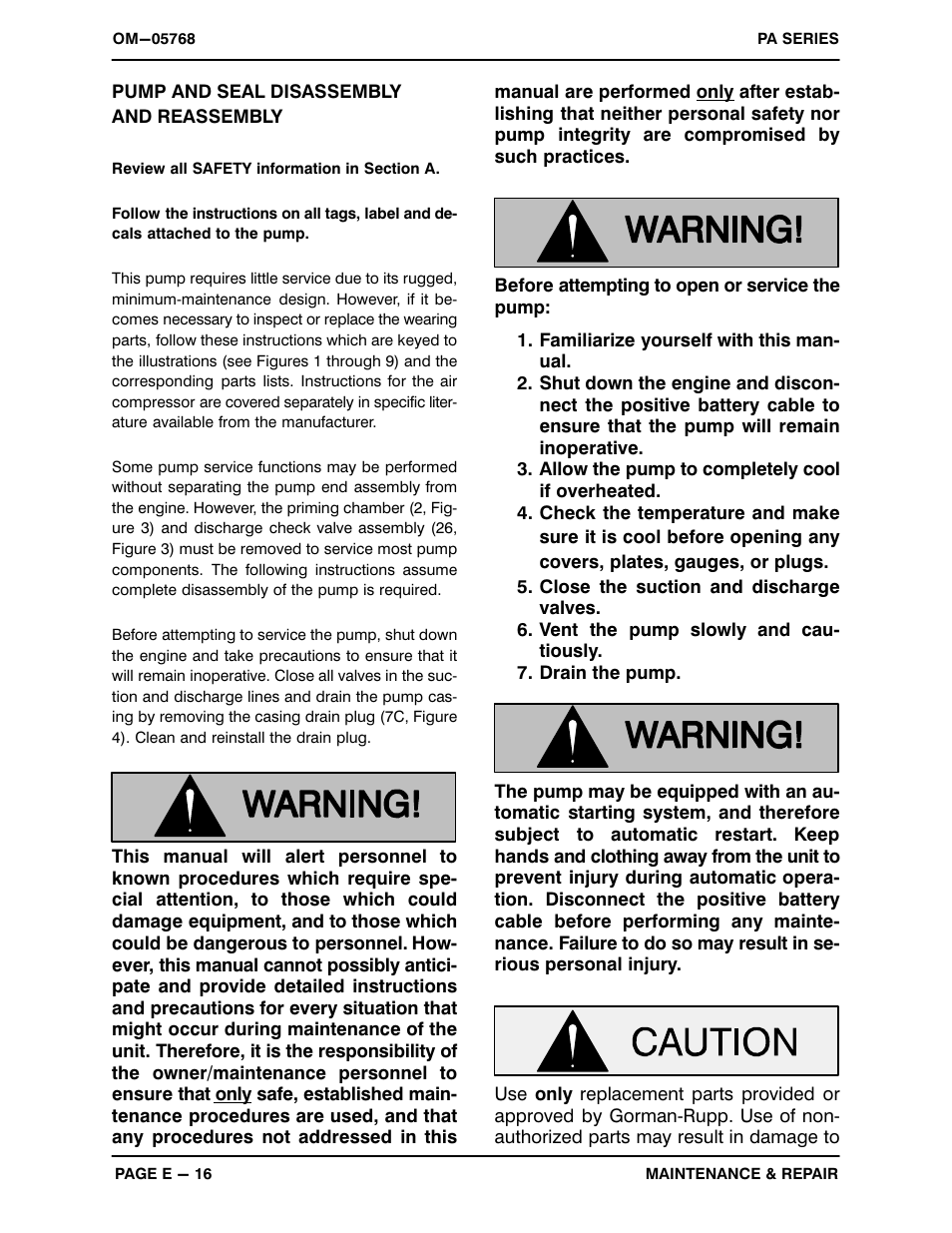 Pump and seal disassembly and reassembly | Gorman-Rupp Pumps PA6C60C-F4L 1504811 and up User Manual | Page 38 / 50