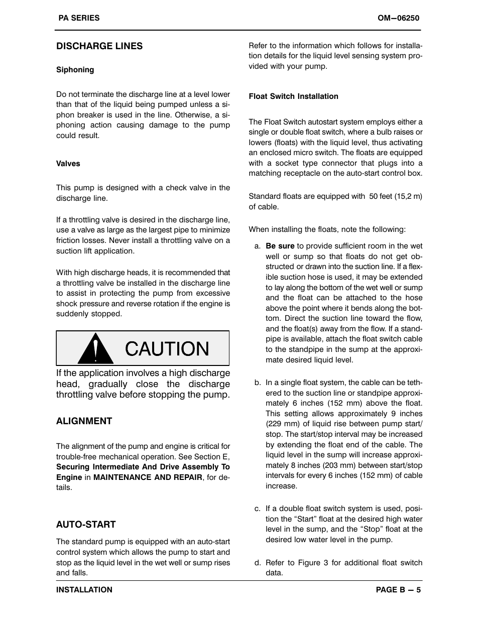 Gorman-Rupp Pumps PA6B60-6068H 1421583 and up User Manual | Page 13 / 45