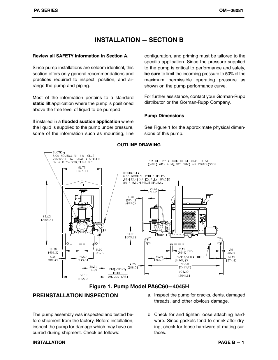 Installation - section b | Gorman-Rupp Pumps PA6C60-4045H 1485126 and up User Manual | Page 8 / 46