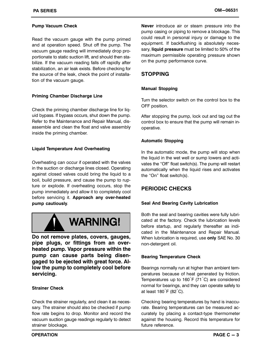 Gorman-Rupp Pumps PA6C60C-B-E50 460/3 1528569 and up User Manual | Page 22 / 52