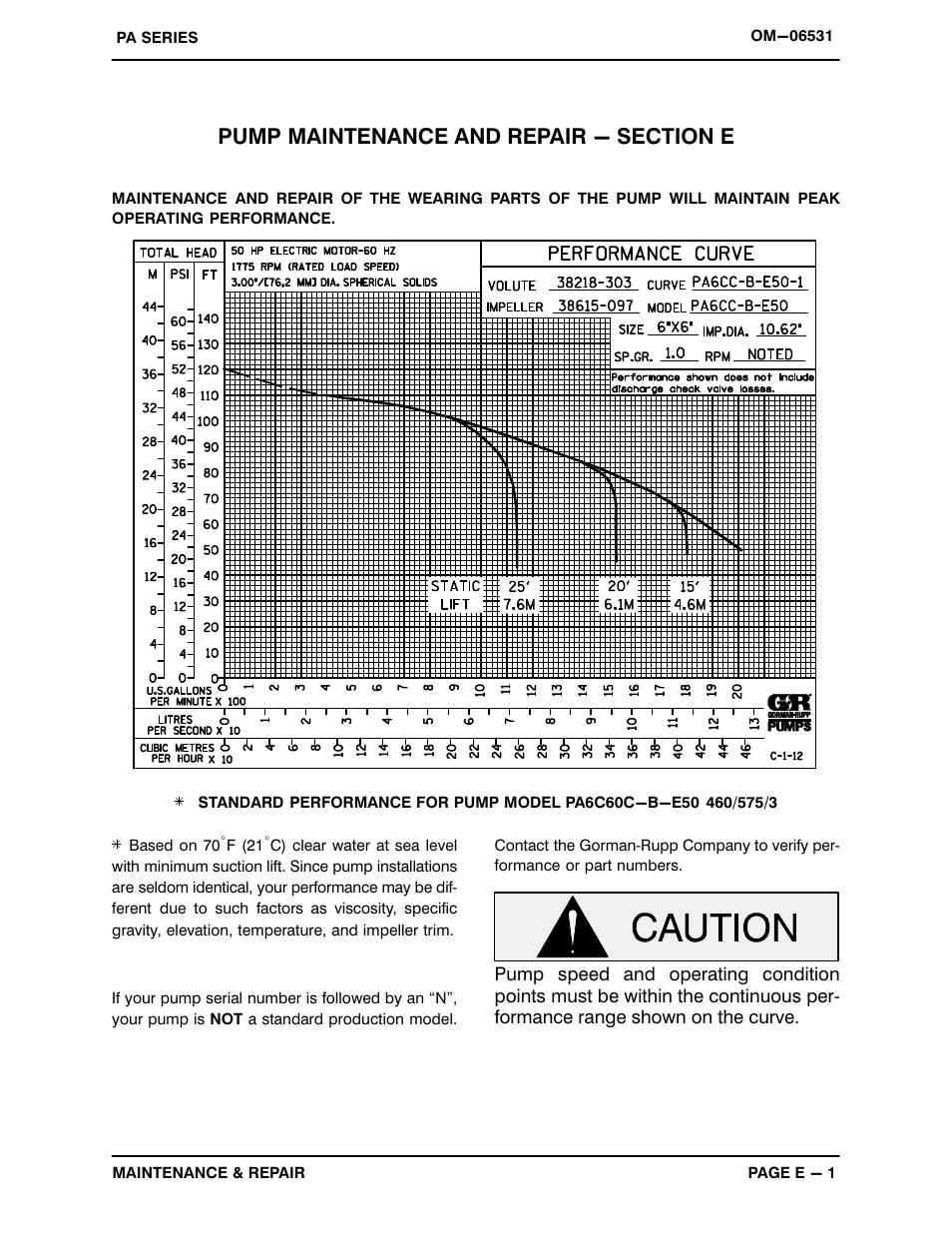 Gorman-Rupp Pumps PA6C60C-B-E50 460/3 1528569 and up User Manual | Page 28 / 52