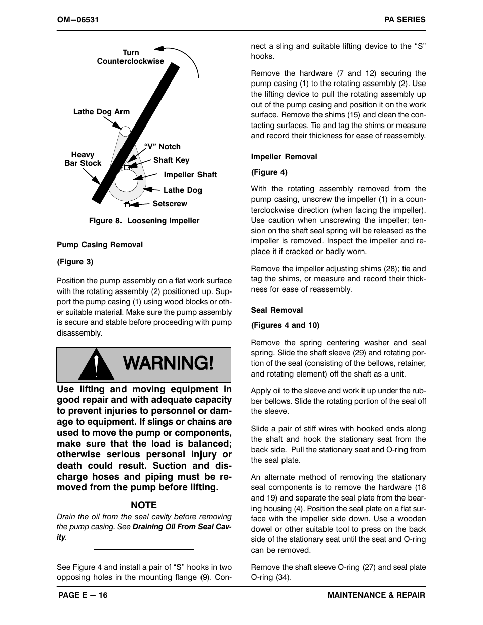 Gorman-Rupp Pumps PA6C60C-B-E50 460/3 1528569 and up User Manual | Page 43 / 52