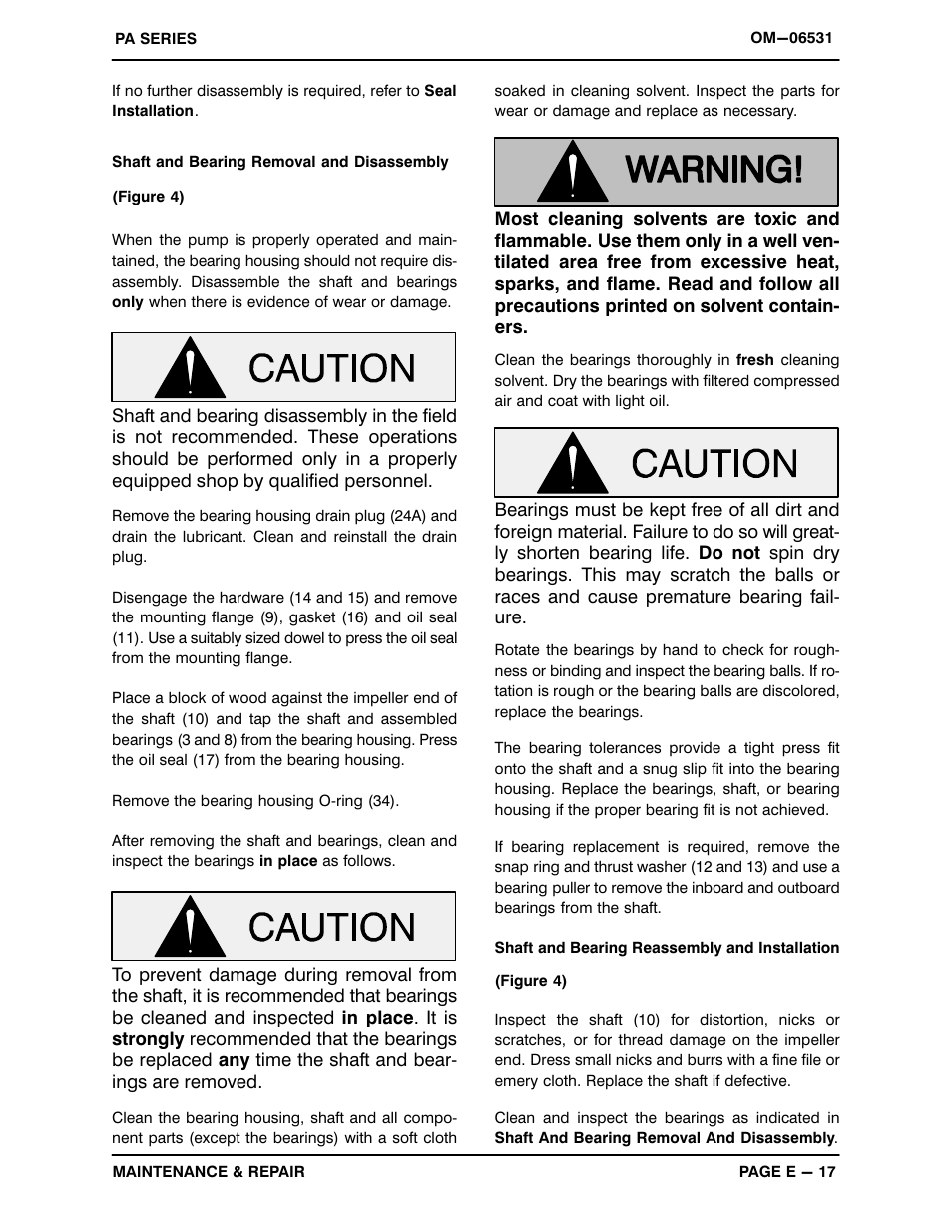 Gorman-Rupp Pumps PA6C60C-B-E50 460/3 1528569 and up User Manual | Page 44 / 52