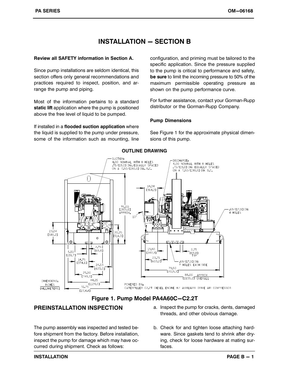 Installation - section b | Gorman-Rupp Pumps PA4A60C-C2.2T 1394774 and up User Manual | Page 8 / 50