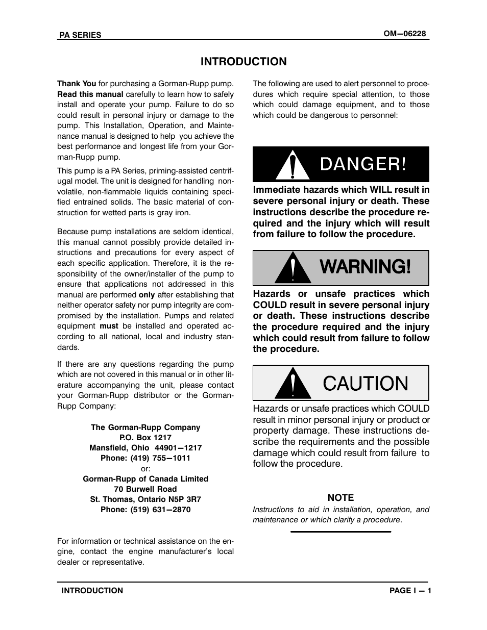 Introduction | Gorman-Rupp Pumps PA4B60-4045H 1417817 thru 1497875 User Manual | Page 5 / 47