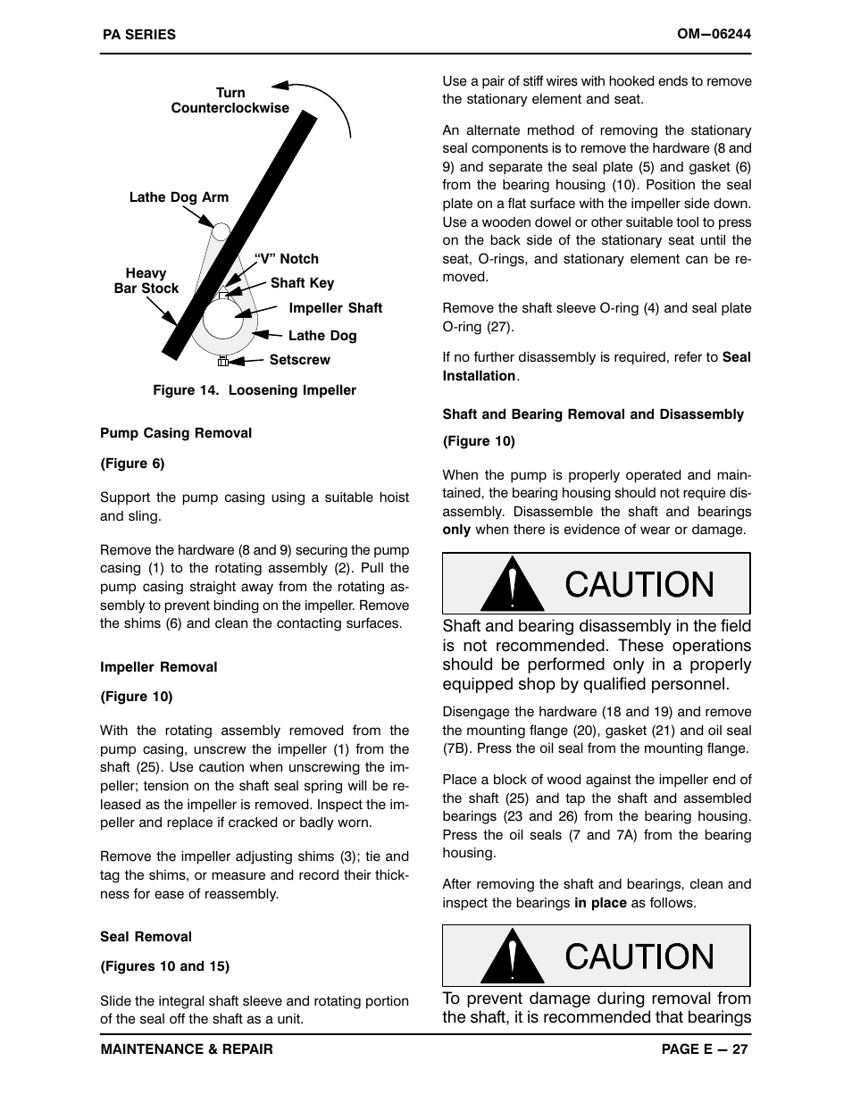 Gorman-Rupp Pumps PA4E71C-3TNV88-SE 1416614 and up User Manual | Page 49 / 58