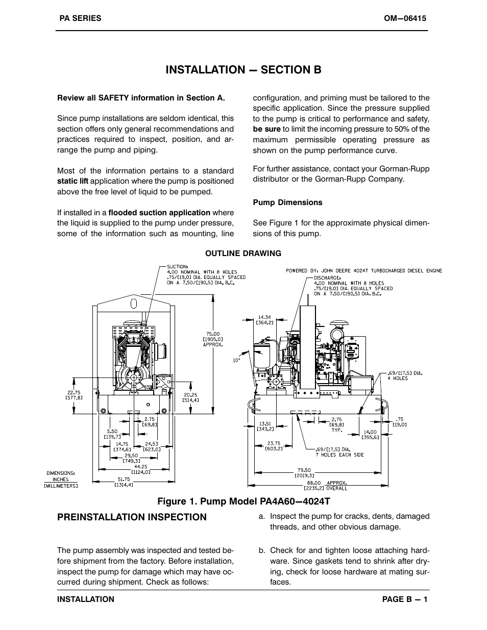 Installation - section b | Gorman-Rupp Pumps PA4A60-4024T 1476457 and up User Manual | Page 8 / 47