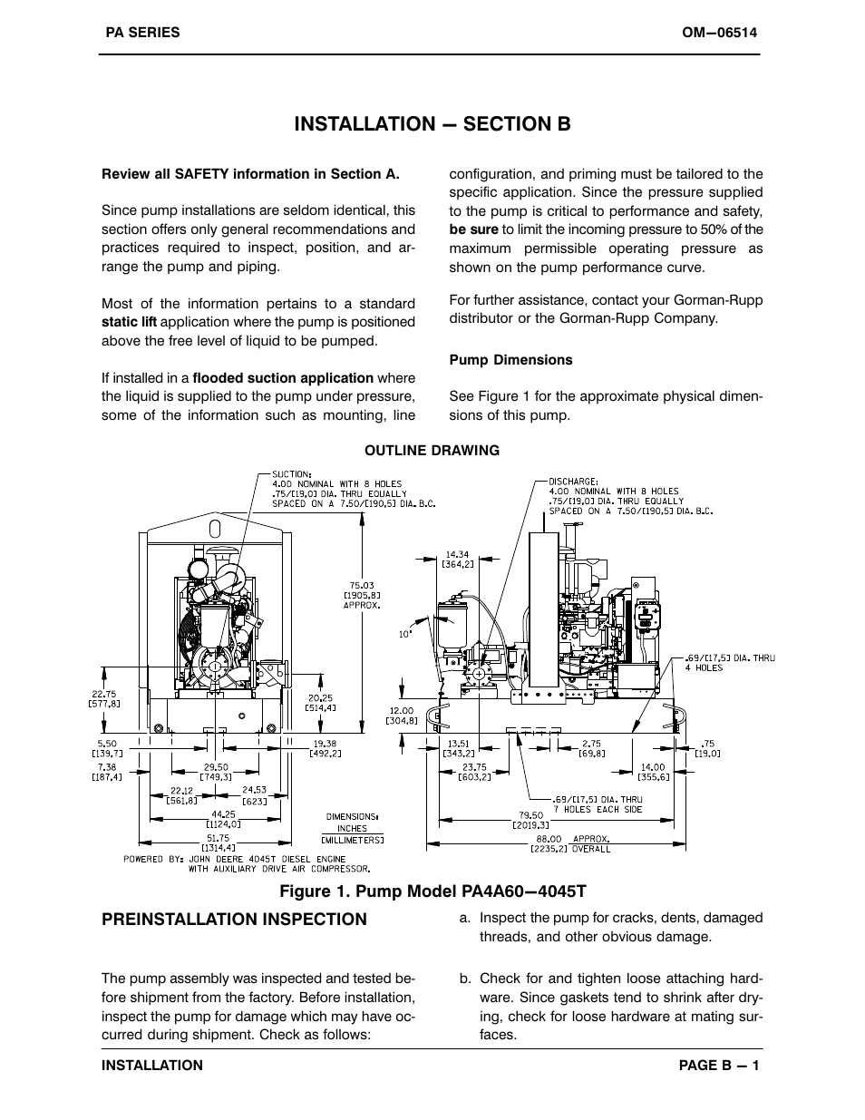 Installation - section b | Gorman-Rupp Pumps PA4A60-4045T 1501804 and up User Manual | Page 8 / 47