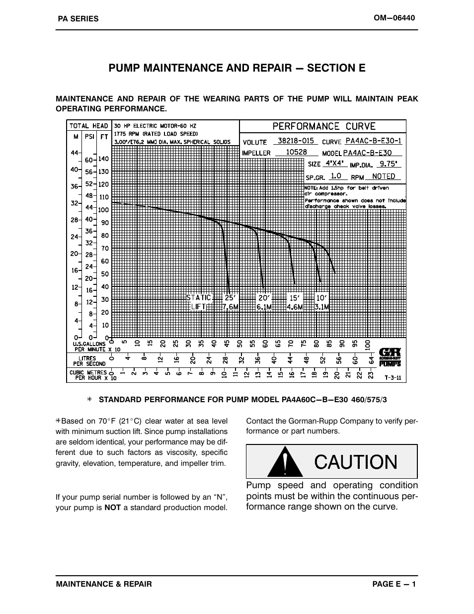 Gorman-Rupp Pumps PA4A60C-B-E30 575/3 1482736 and up User Manual | Page 28 / 51