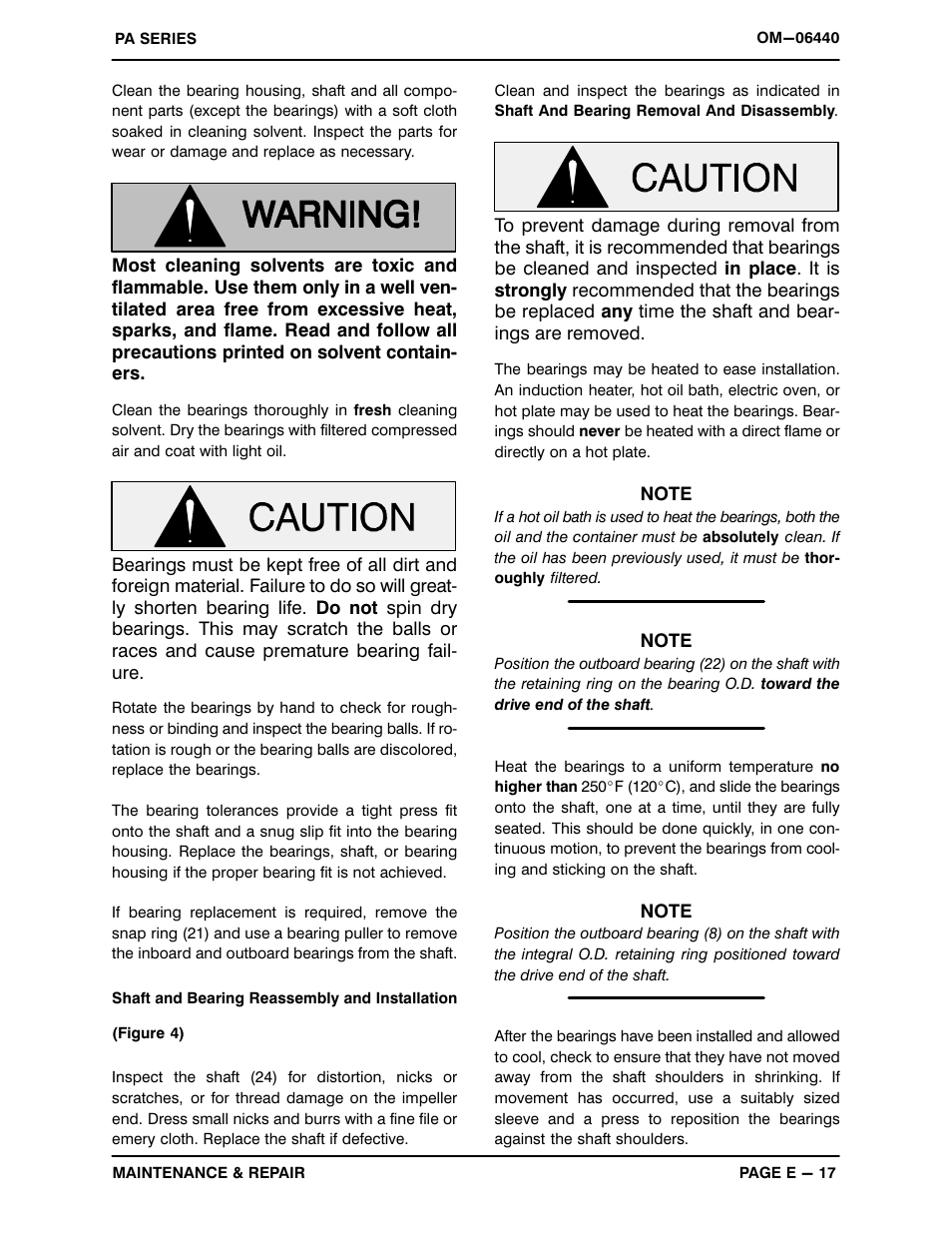 Gorman-Rupp Pumps PA4A60C-B-E30 575/3 1482736 and up User Manual | Page 44 / 51