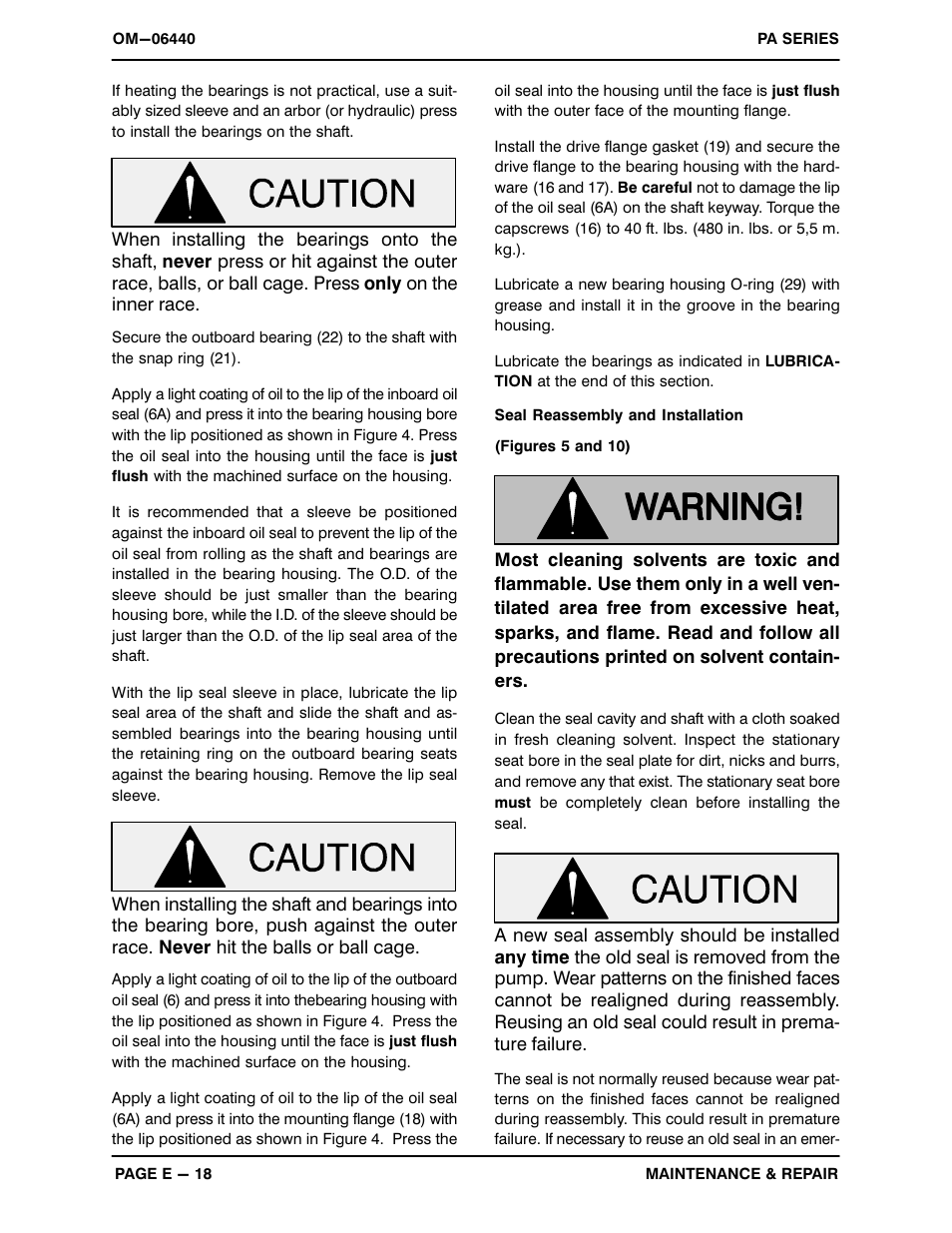 Gorman-Rupp Pumps PA4A60C-B-E30 575/3 1482736 and up User Manual | Page 45 / 51