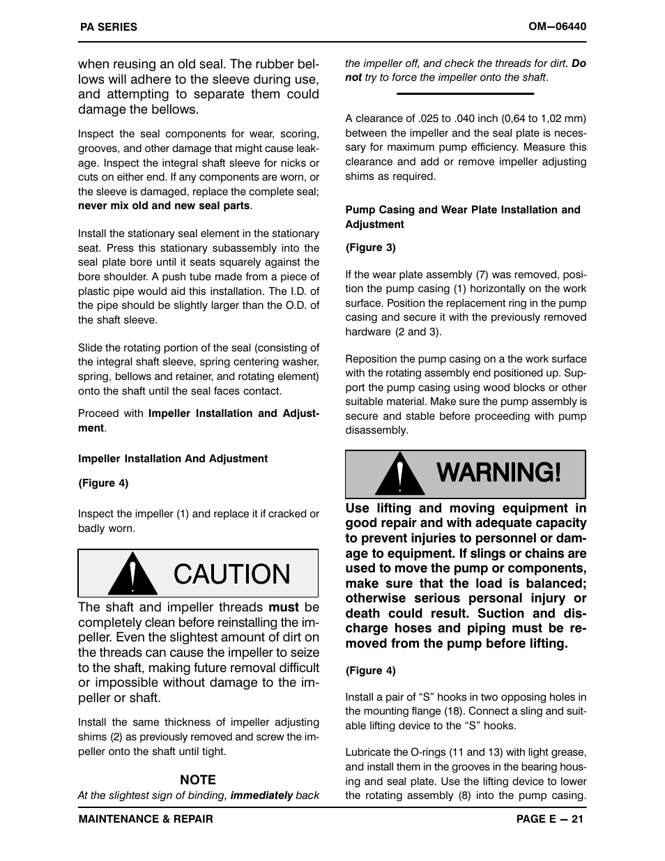 Gorman-Rupp Pumps PA4A60C-B-E30 575/3 1482736 and up User Manual | Page 48 / 51