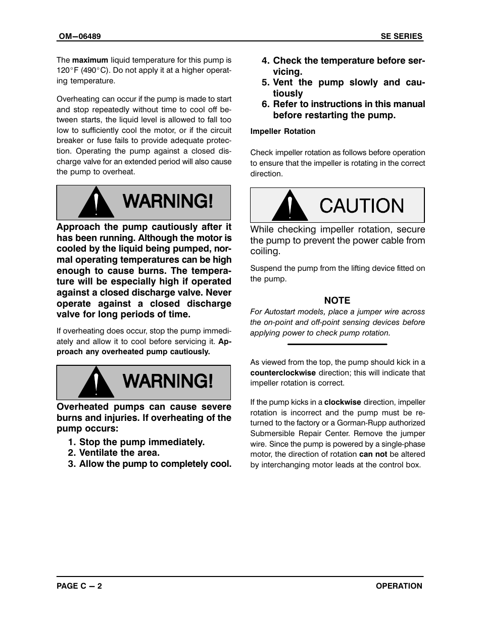 Gorman-Rupp Pumps SE1 1/2A3A 115V 1P 1483930 and up User Manual | Page 14 / 37