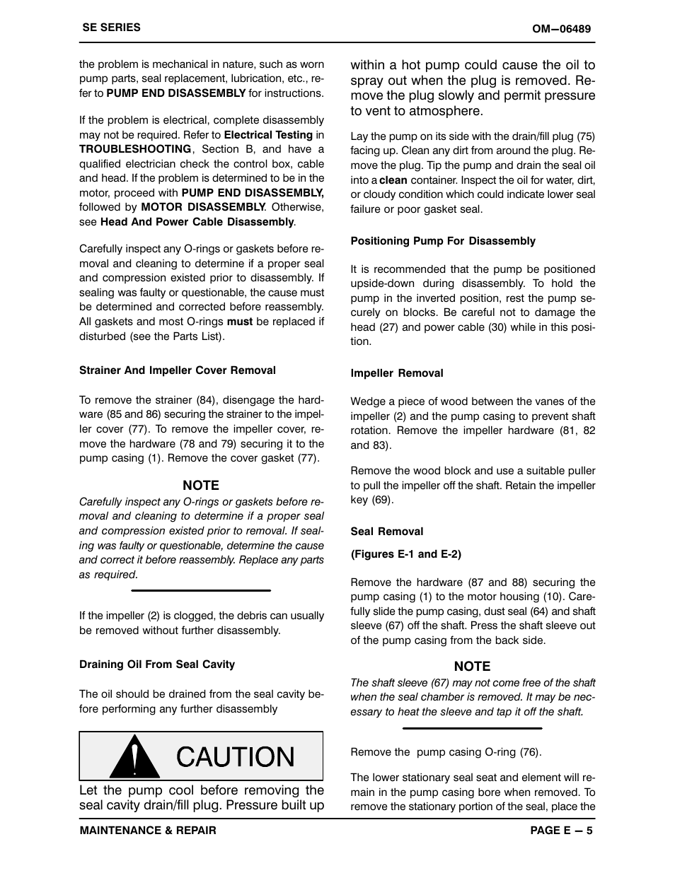 Gorman-Rupp Pumps SE1 1/2A3A 115V 1P 1483930 and up User Manual | Page 26 / 37