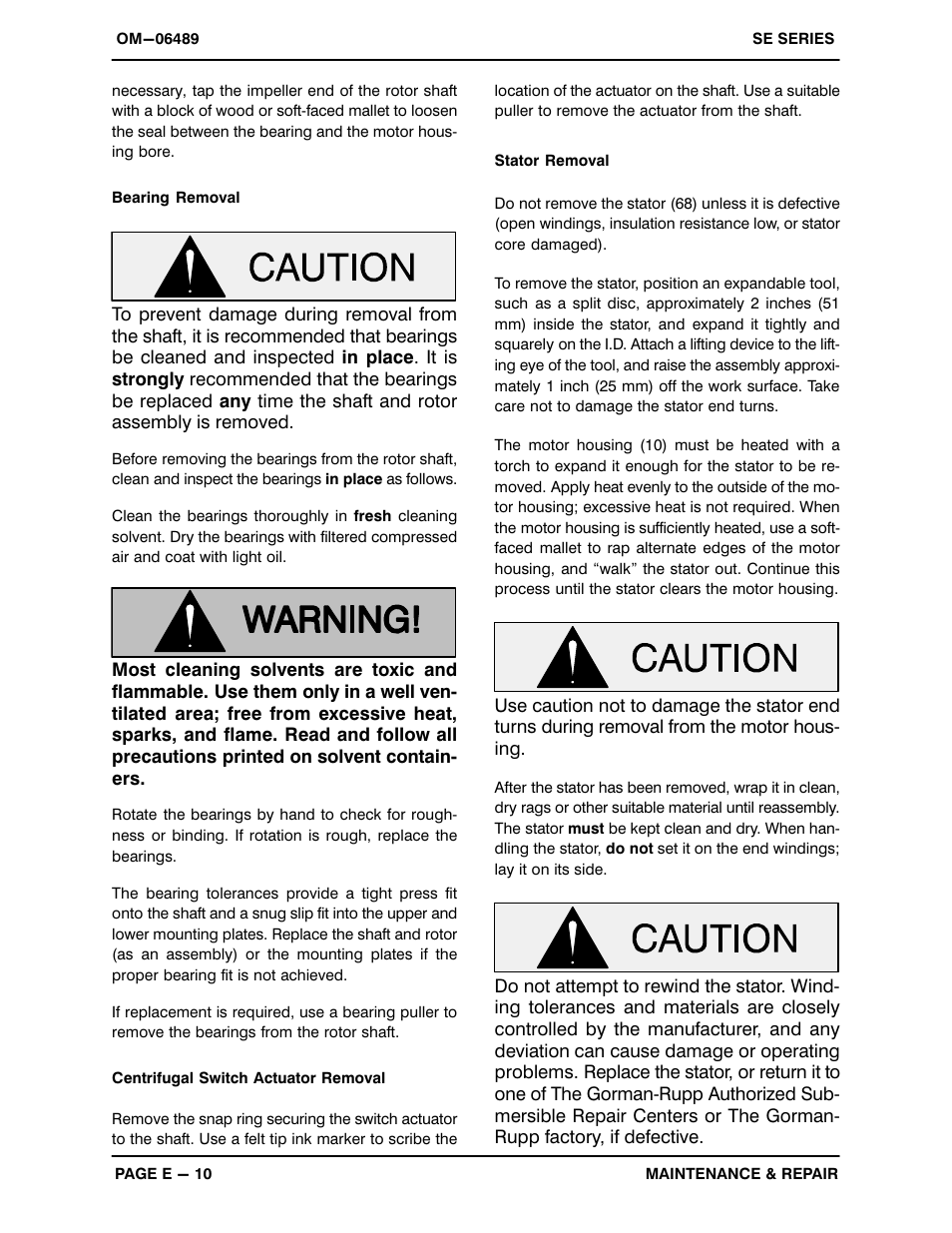 Gorman-Rupp Pumps SE1 1/2A3A 115V 1P 1483930 and up User Manual | Page 31 / 37