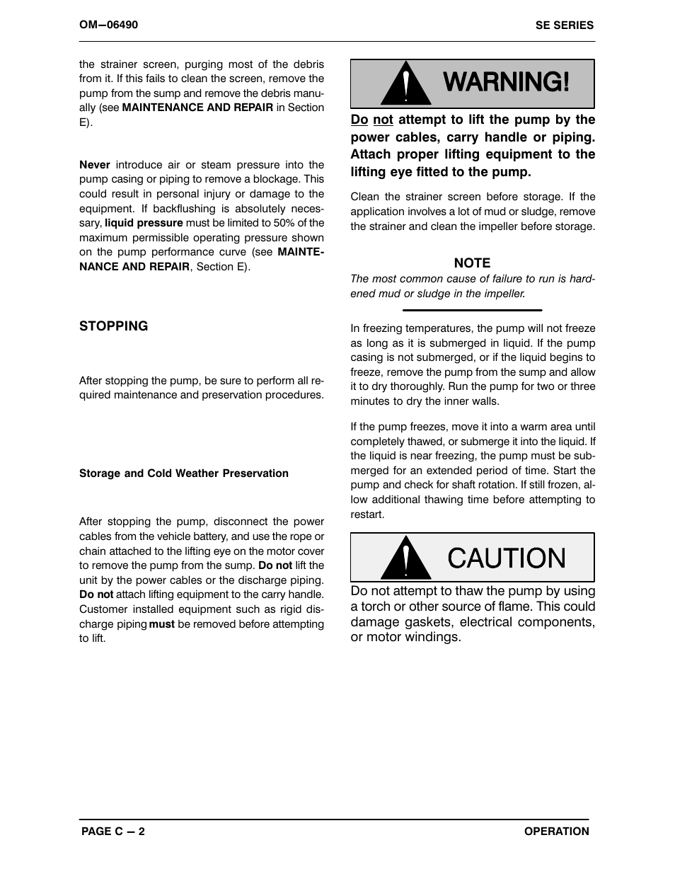 Gorman-Rupp Pumps SE1 1/2B3-E.33 12V 1483930 and up User Manual | Page 12 / 24