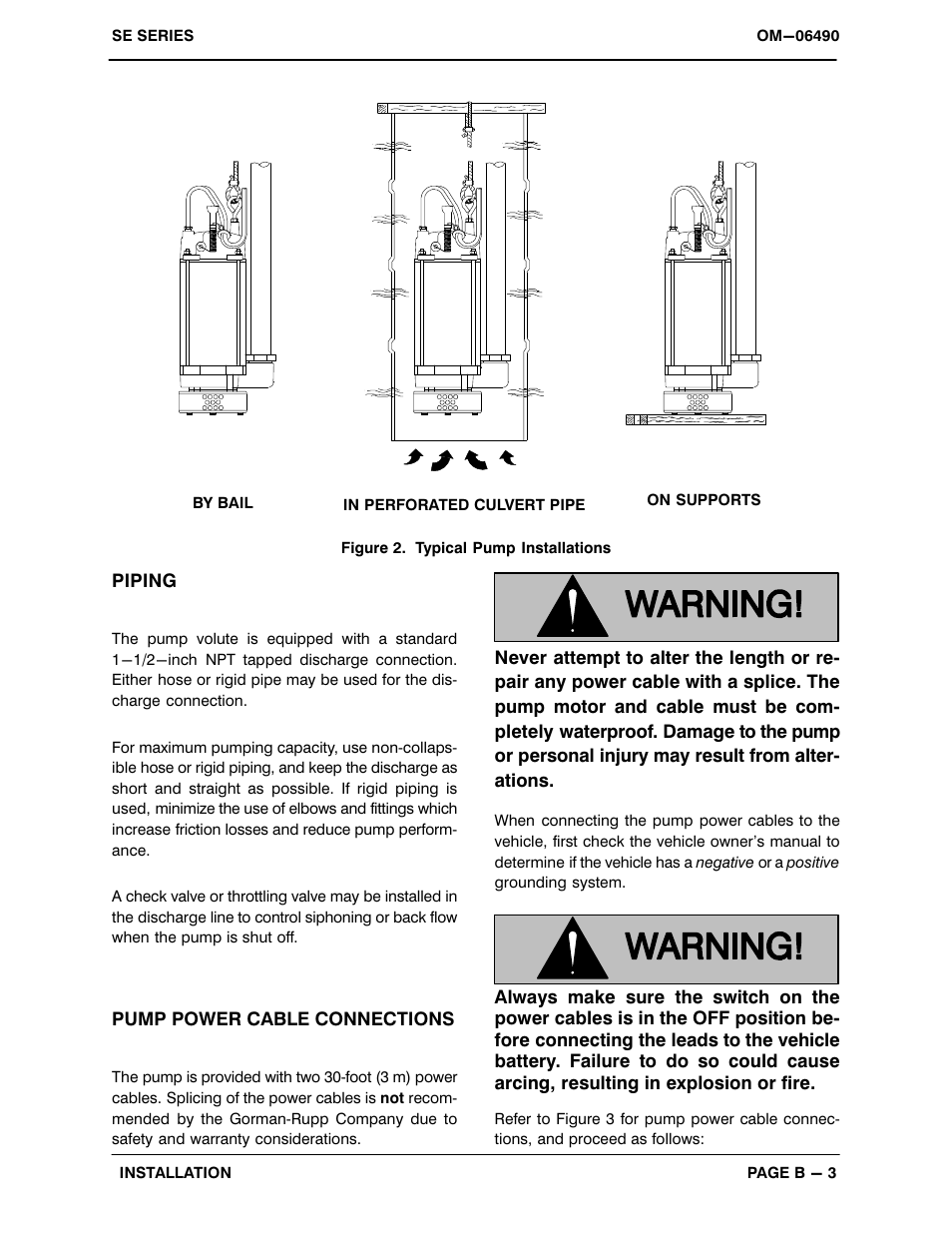 Gorman-Rupp Pumps SE1 1/2B3-E.33 12V 1483930 and up User Manual | Page 9 / 24