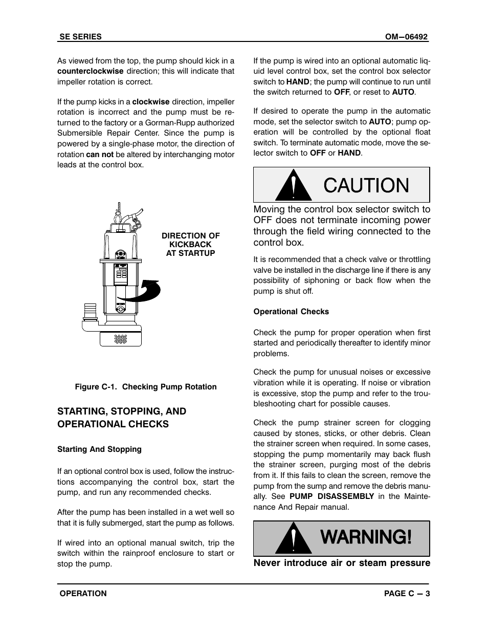 Gorman-Rupp Pumps SE2C3 115V 1P 1483930 and up User Manual | Page 16 / 38