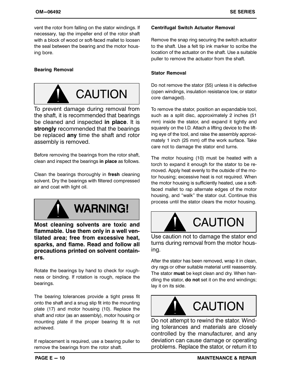 Gorman-Rupp Pumps SE2C3 115V 1P 1483930 and up User Manual | Page 32 / 38