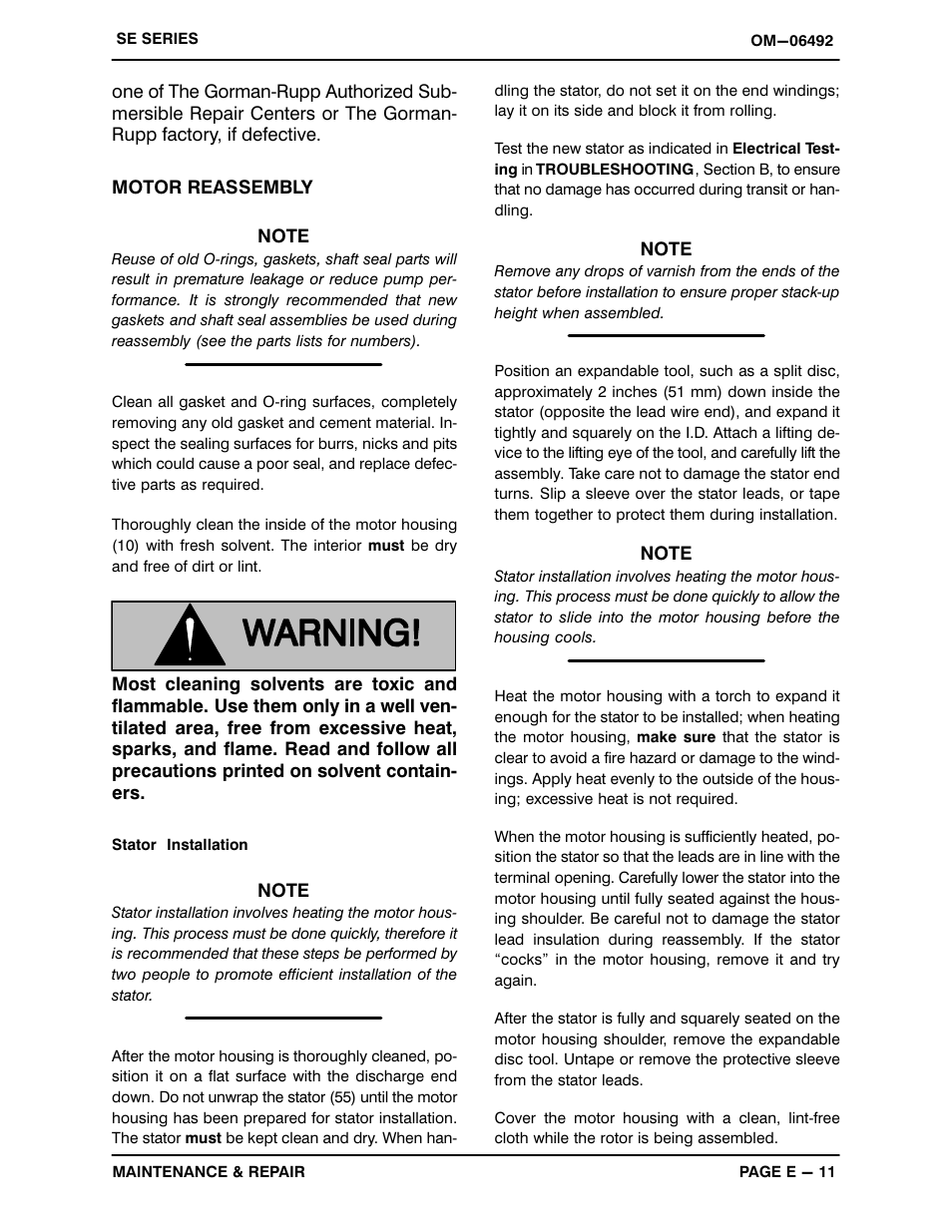 Gorman-Rupp Pumps SE2C3 115V 1P 1483930 and up User Manual | Page 33 / 38