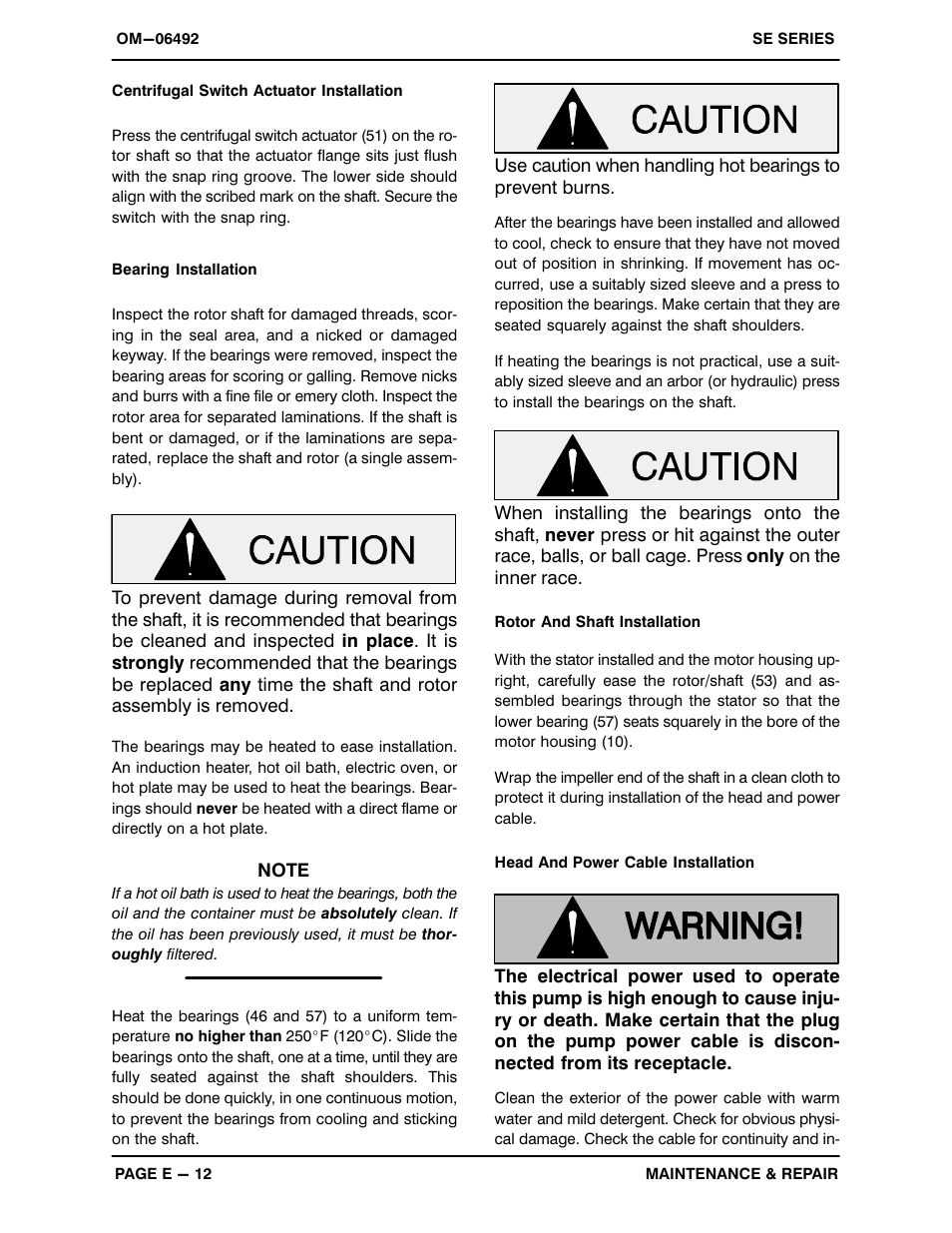 Gorman-Rupp Pumps SE2C3 115V 1P 1483930 and up User Manual | Page 34 / 38