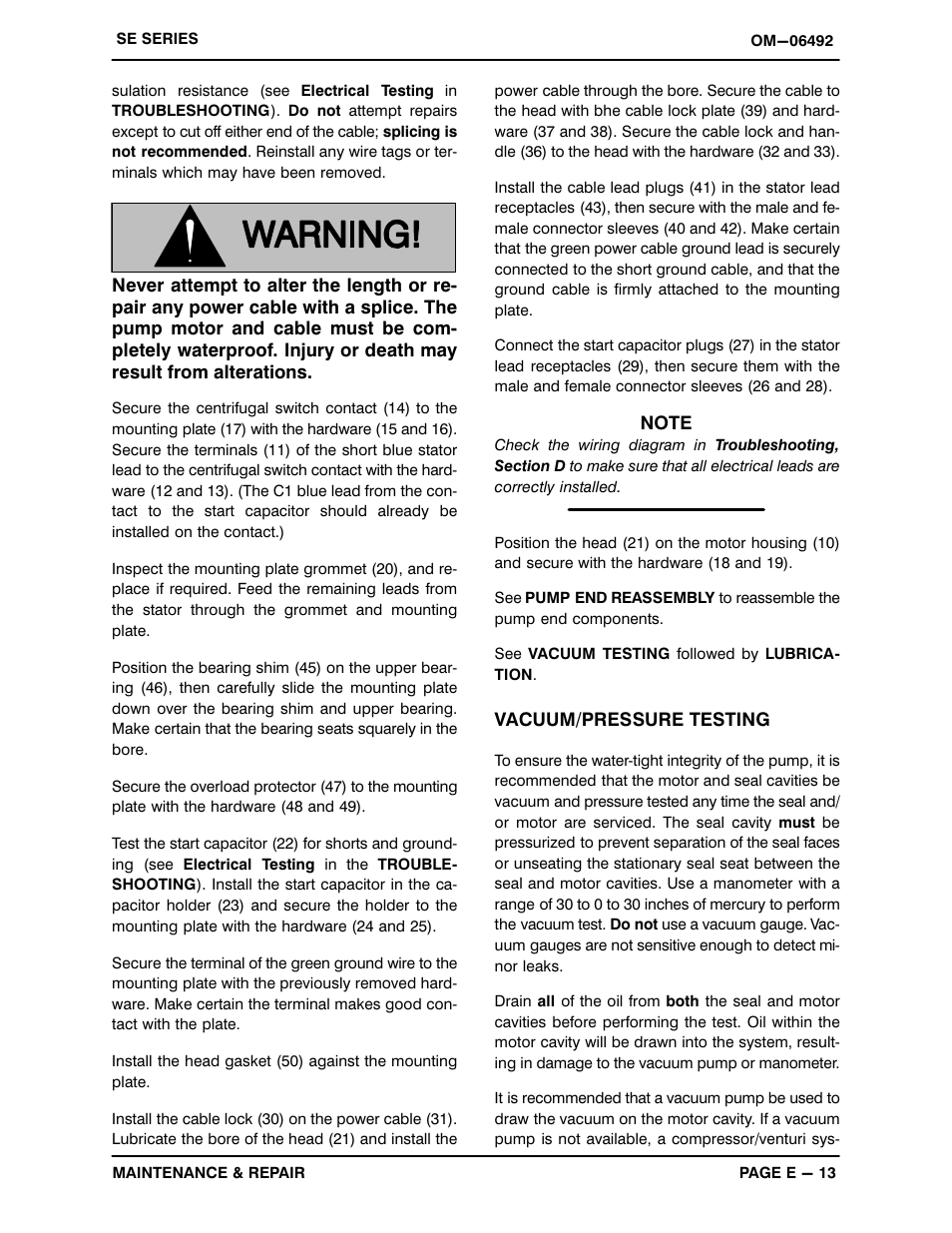 Gorman-Rupp Pumps SE2C3 115V 1P 1483930 and up User Manual | Page 35 / 38