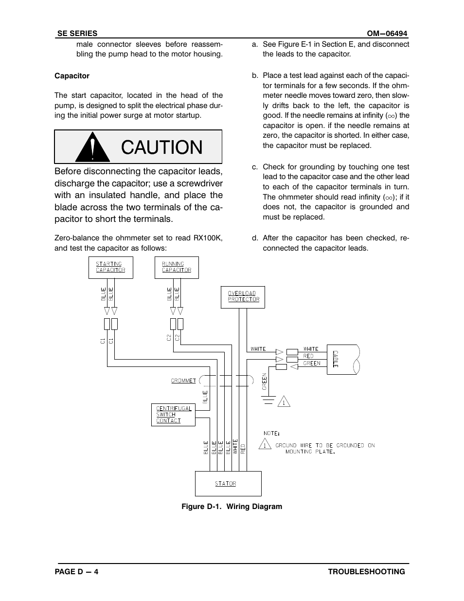 Gorman-Rupp Pumps SE2D3 115V 1P 1483930 and up User Manual | Page 22 / 38