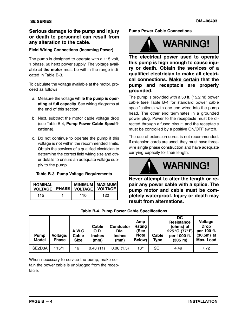 Gorman-Rupp Pumps SE2D3A 115V 1P 1483930 and up User Manual | Page 11 / 37