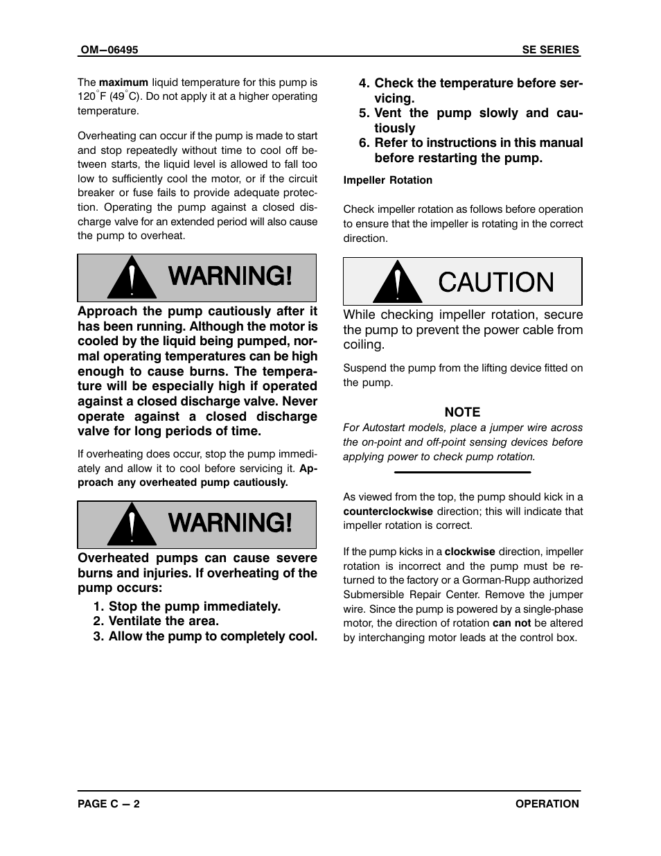 Gorman-Rupp Pumps SE2D3A 115V 1P 1483930 and up User Manual | Page 14 / 37