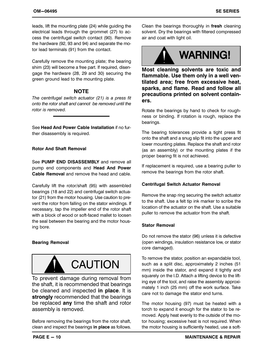 Gorman-Rupp Pumps SE2D3A 115V 1P 1483930 and up User Manual | Page 31 / 37