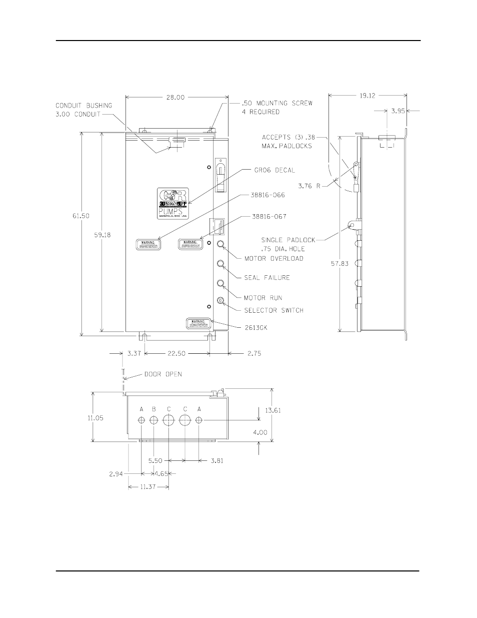 Gorman-Rupp Pumps S4C65-E10 460/3 861279 thru 1142084 User Manual | Page 11 / 37