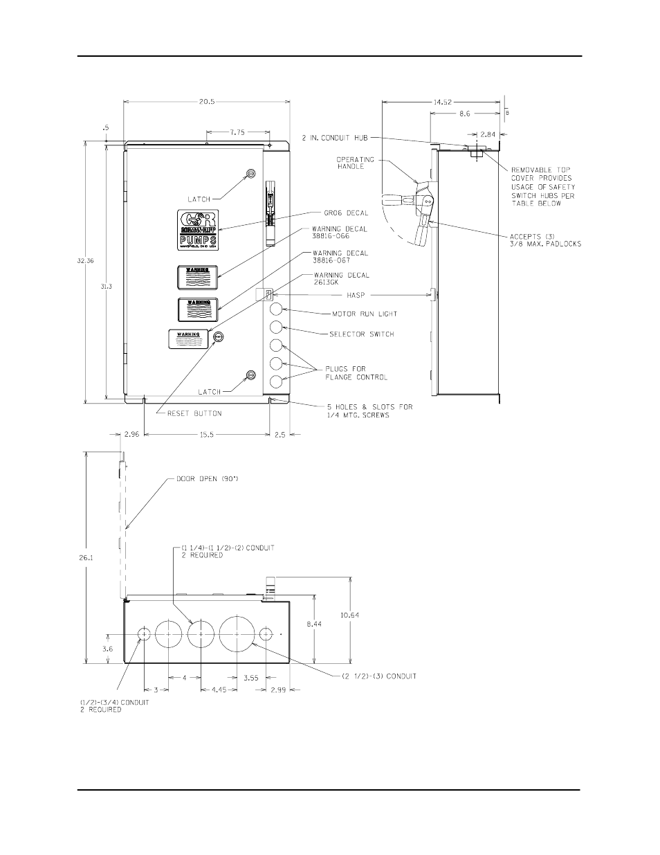 Gorman-Rupp Pumps S4C65-E10 460/3 861279 thru 1142084 User Manual | Page 9 / 37