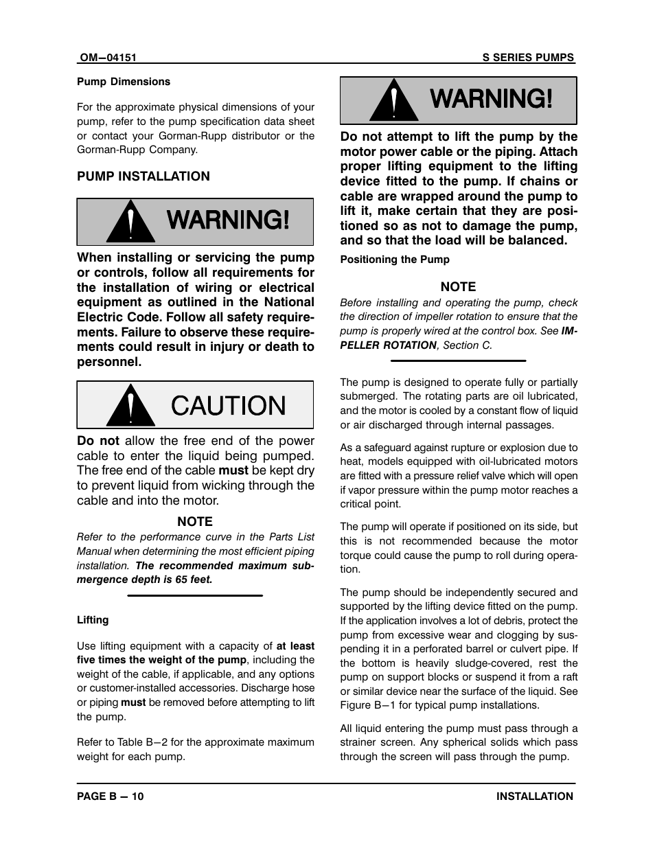 Gorman-Rupp Pumps S3B65-E6 460/3 861279 thru 1217130 User Manual | Page 16 / 33