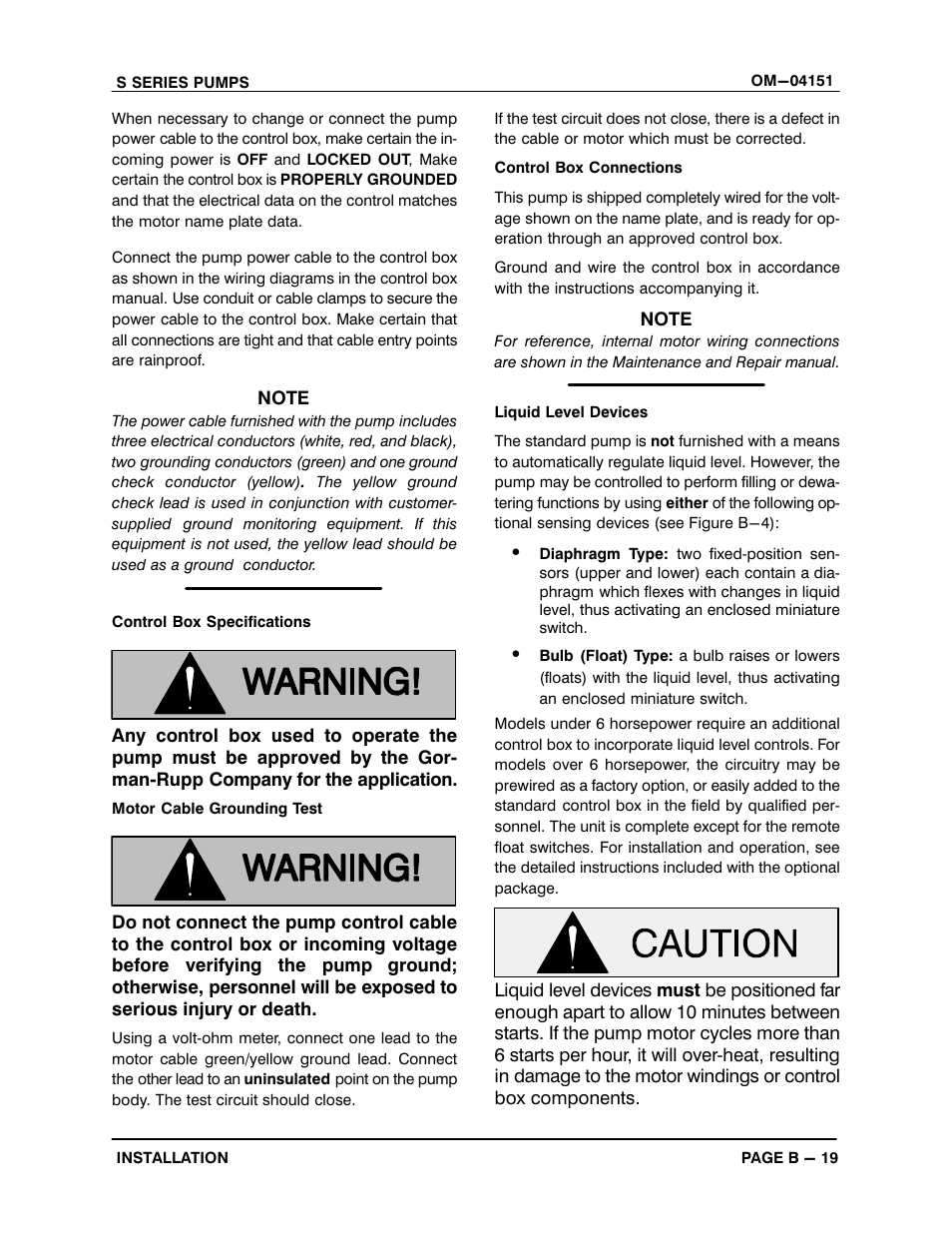 Gorman-Rupp Pumps S3B65-E6 460/3 861279 thru 1217130 User Manual | Page 25 / 33