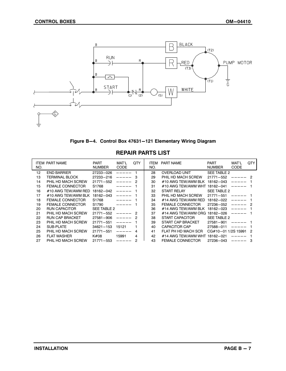 Repair parts list | Gorman-Rupp Pumps S3B65-E6 460/3 861279 thru 1217130 User Manual | Page 14 / 40
