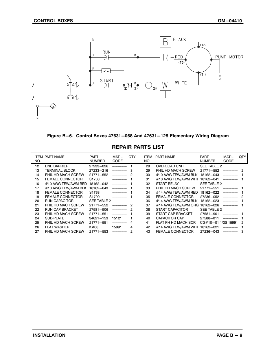 Repair parts list | Gorman-Rupp Pumps S3B65-E6 460/3 861279 thru 1217130 User Manual | Page 16 / 40