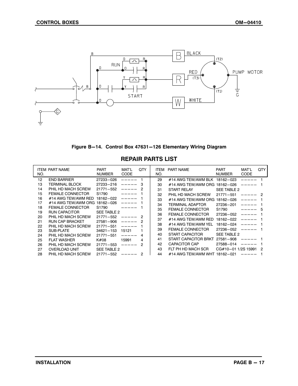 Repair parts list | Gorman-Rupp Pumps S3B65-E6 460/3 861279 thru 1217130 User Manual | Page 24 / 40