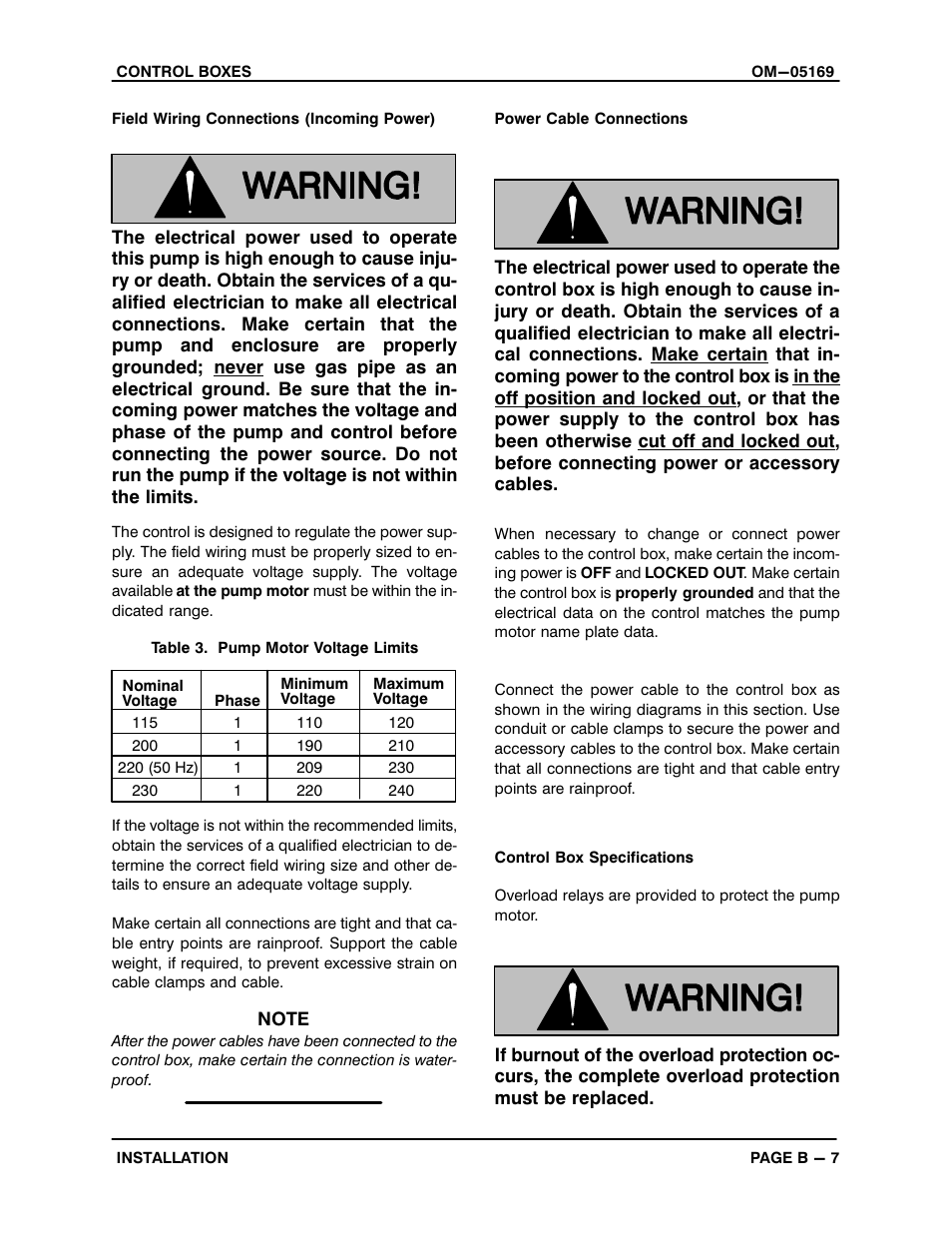 Gorman-Rupp Pumps S3A1 460V 3P All serial numbers Control Box User Manual | Page 13 / 22