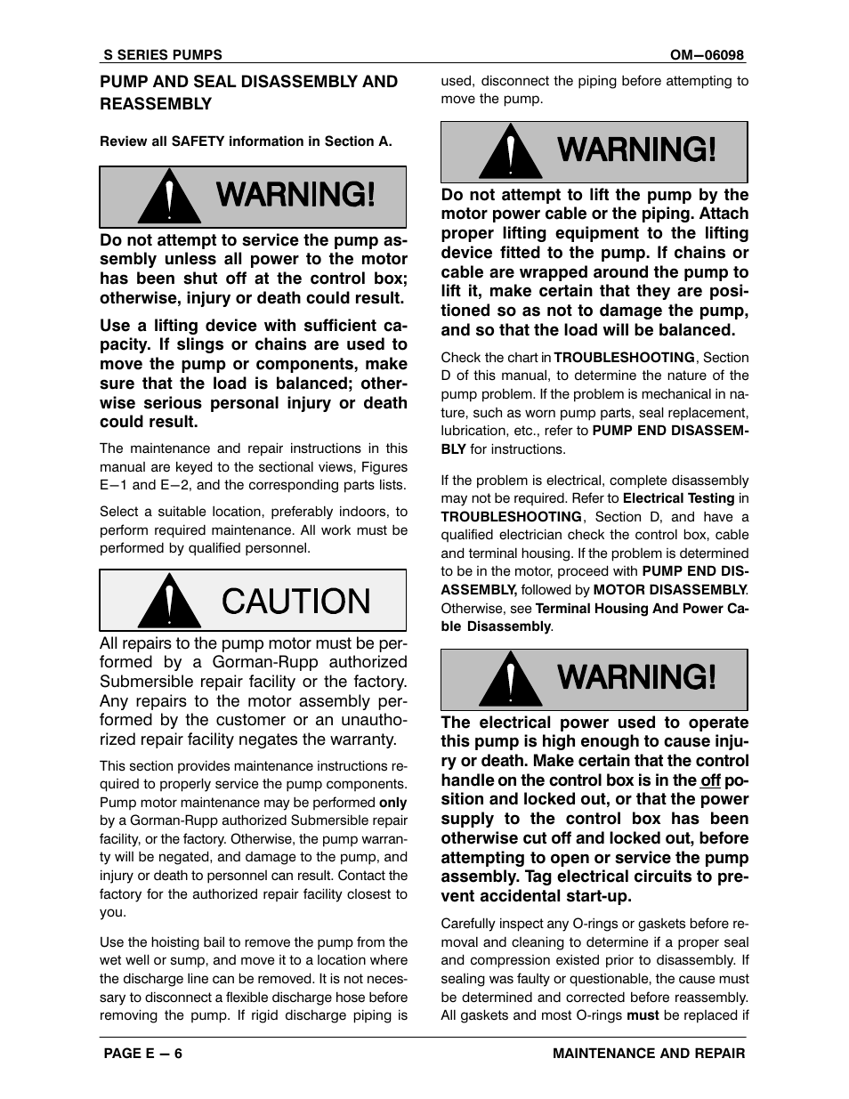 Pump and seal disassembly and reassembly | Gorman-Rupp Pumps S4A1-E25 460/3 1396155 and up User Manual | Page 32 / 50