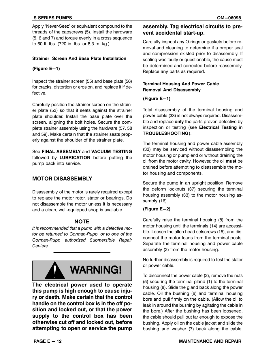 Gorman-Rupp Pumps S4A1-E25 460/3 1396155 and up User Manual | Page 38 / 50