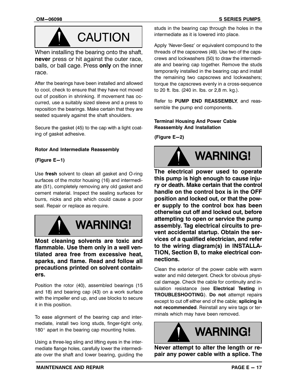 Gorman-Rupp Pumps S4A1-E25 460/3 1396155 and up User Manual | Page 43 / 50