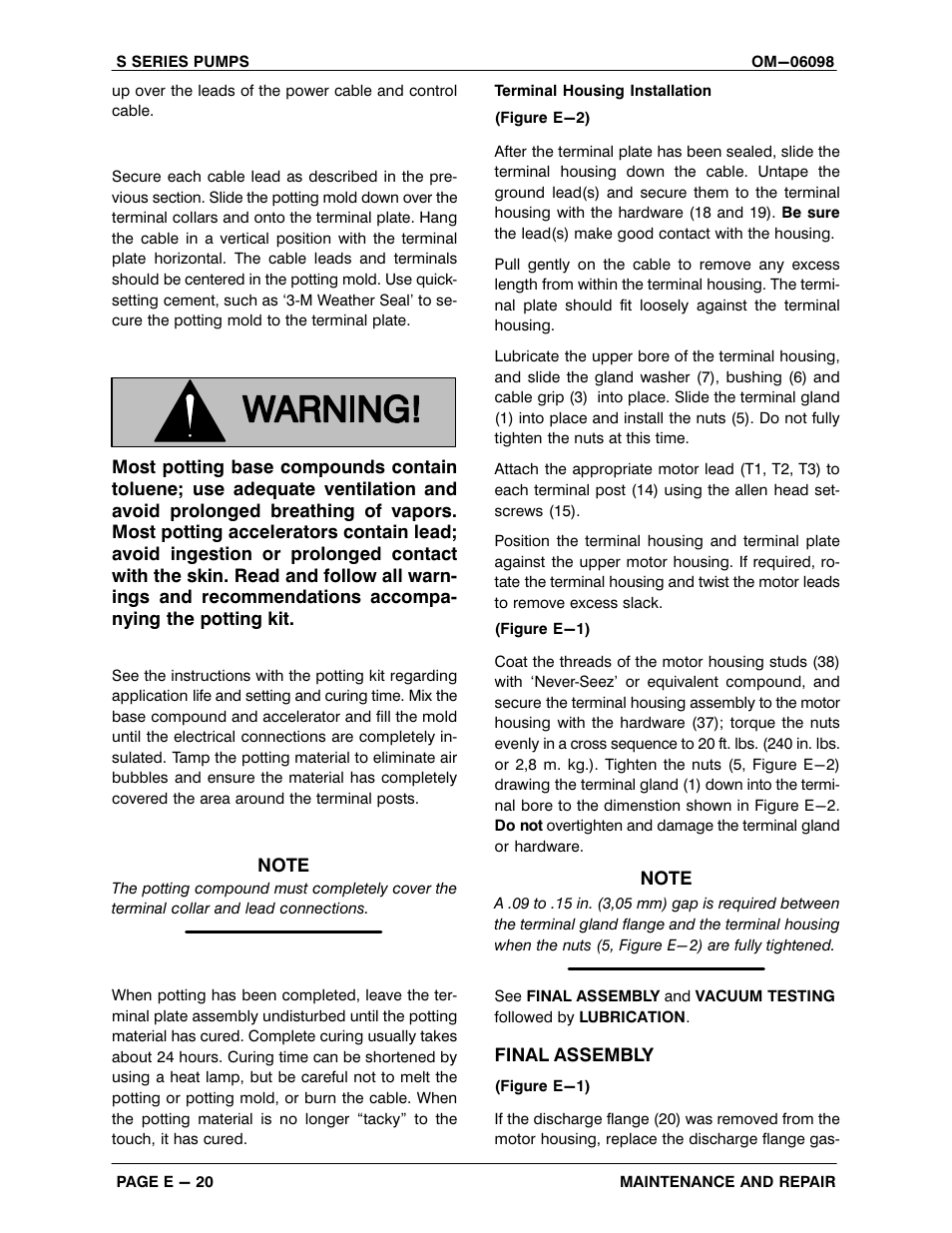 Gorman-Rupp Pumps S4A1-E25 460/3 1396155 and up User Manual | Page 46 / 50